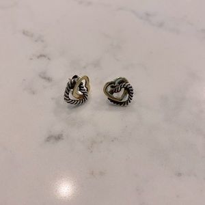 David Yurman heart shaped earrings